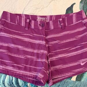 Nike golf dri-fit Women's Purple Striped Shorts